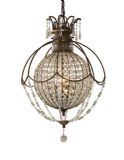 Paris Antique Bronze Crystal Ball Chandelier